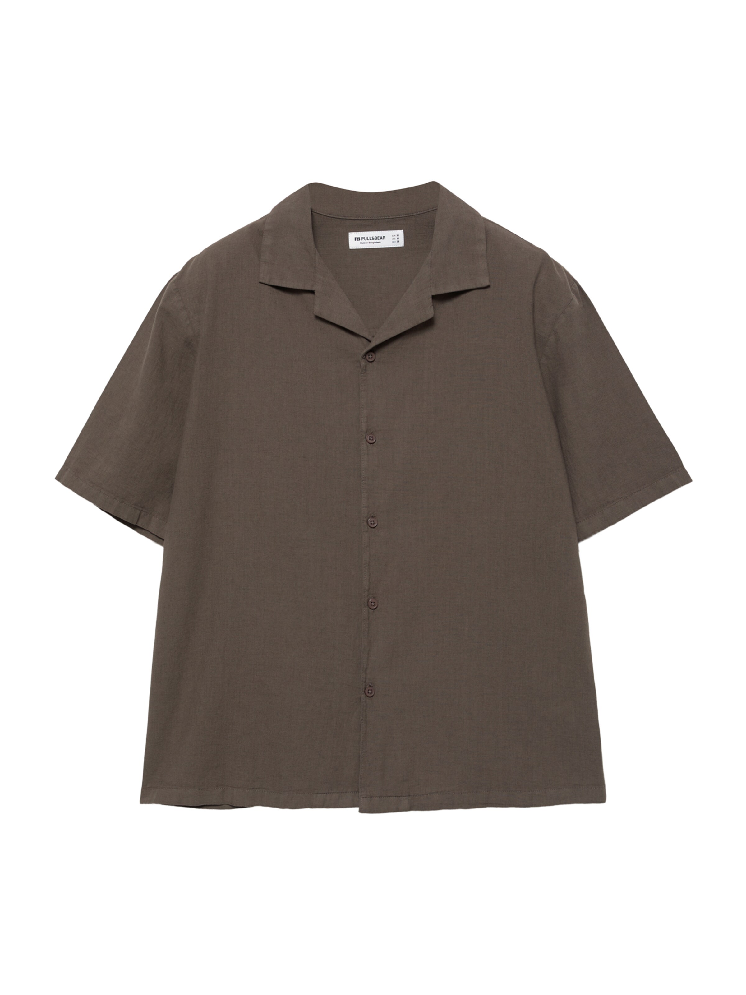 Coupe regular Chemise Pull&Bear en marron : devant