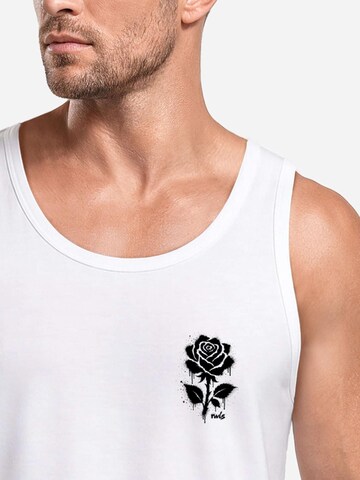 Neverless Shirt 'Graffiti Rose' in White