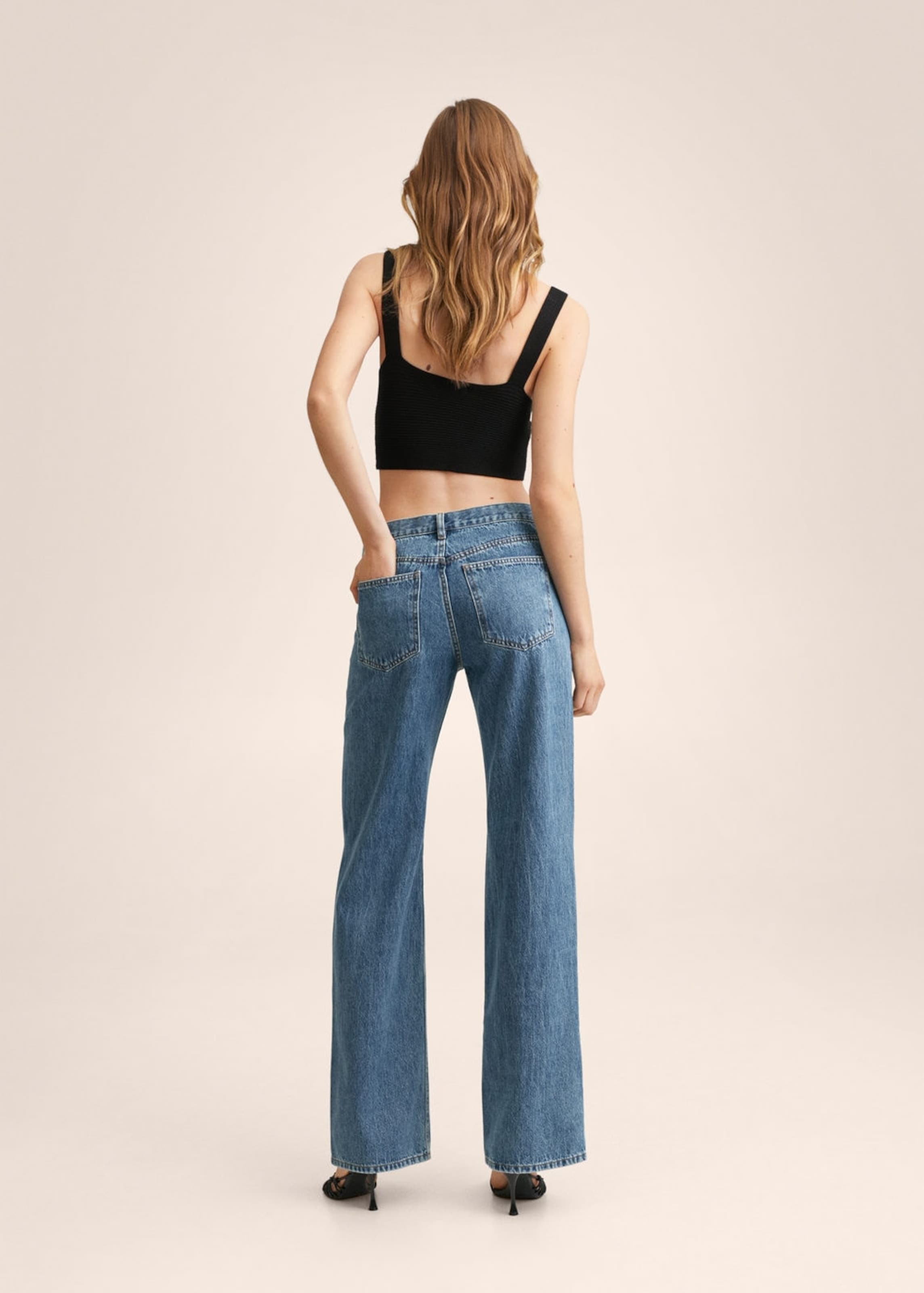 Frauen Jeans MANGO Jeans 'Eloise' in Dunkelblau - GB32400