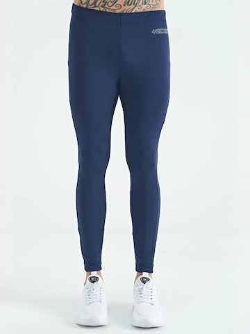 Skinny Pantalon de sport Tommy Life en bleu : devant