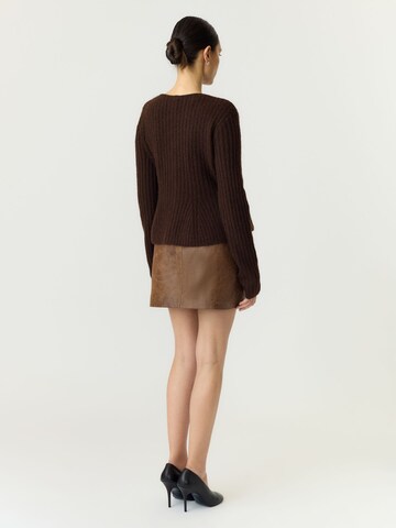YAS Cardigan 'Dolly' i brun