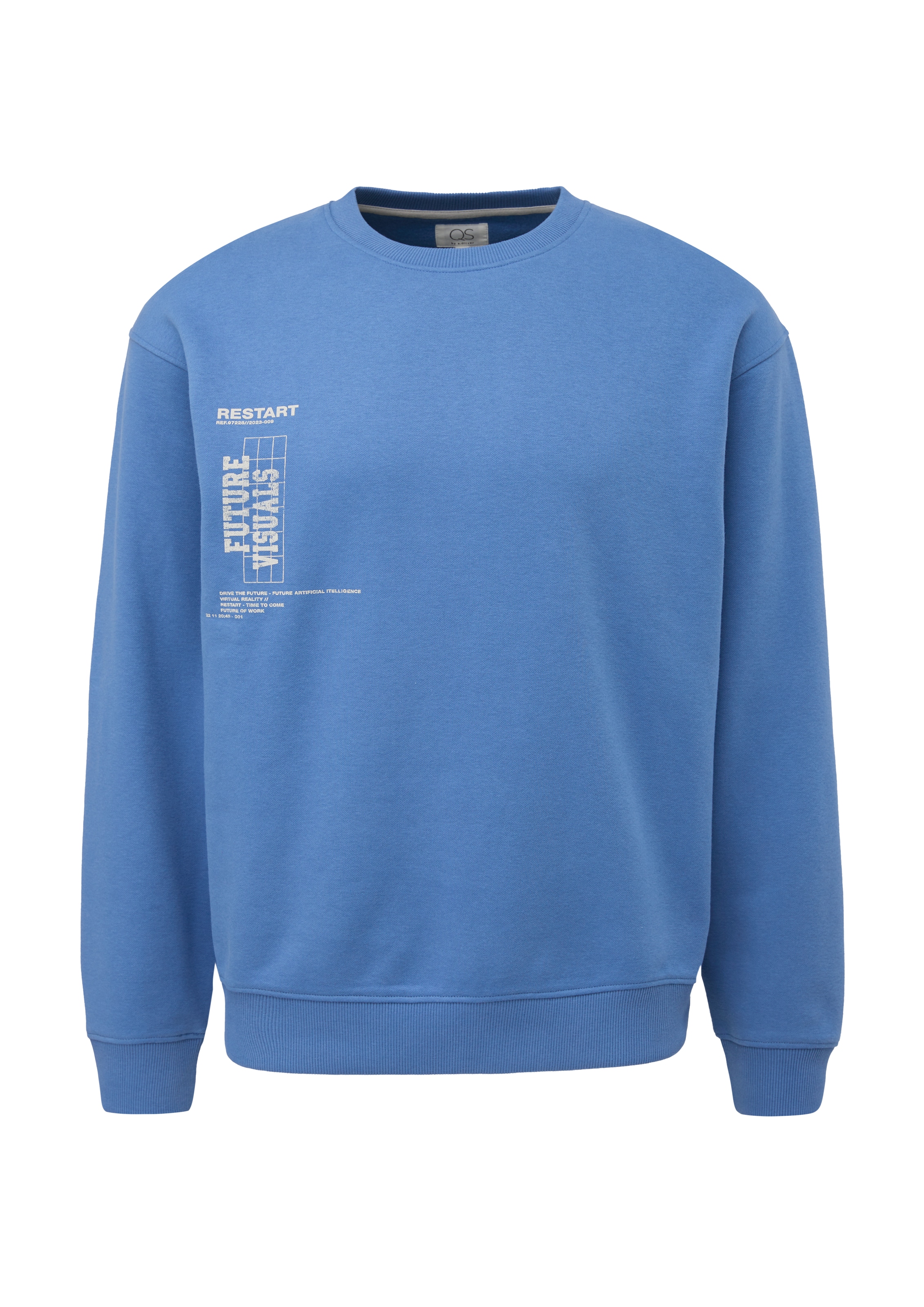 QS Sweatshirt in Blau: Vorderseite