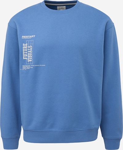 QS Sweatshirt in de kleur Hemelsblauw / Wit, Productweergave