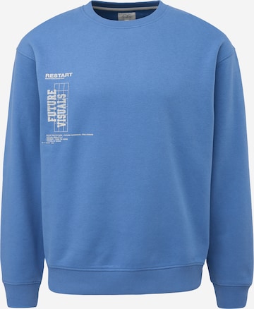 QS Sweatshirt in Blauw: voorkant