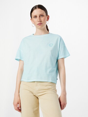 QS Shirt in Blauw: voorkant