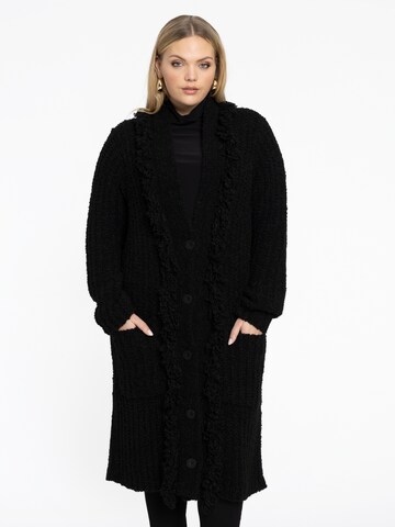 YOEK Strickjacke in Schwarz: Vorderseite