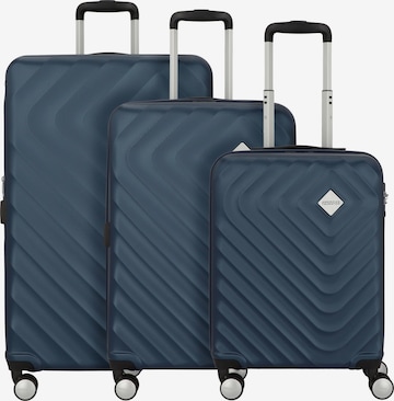 American Tourister Suitcase Set in Blue: front