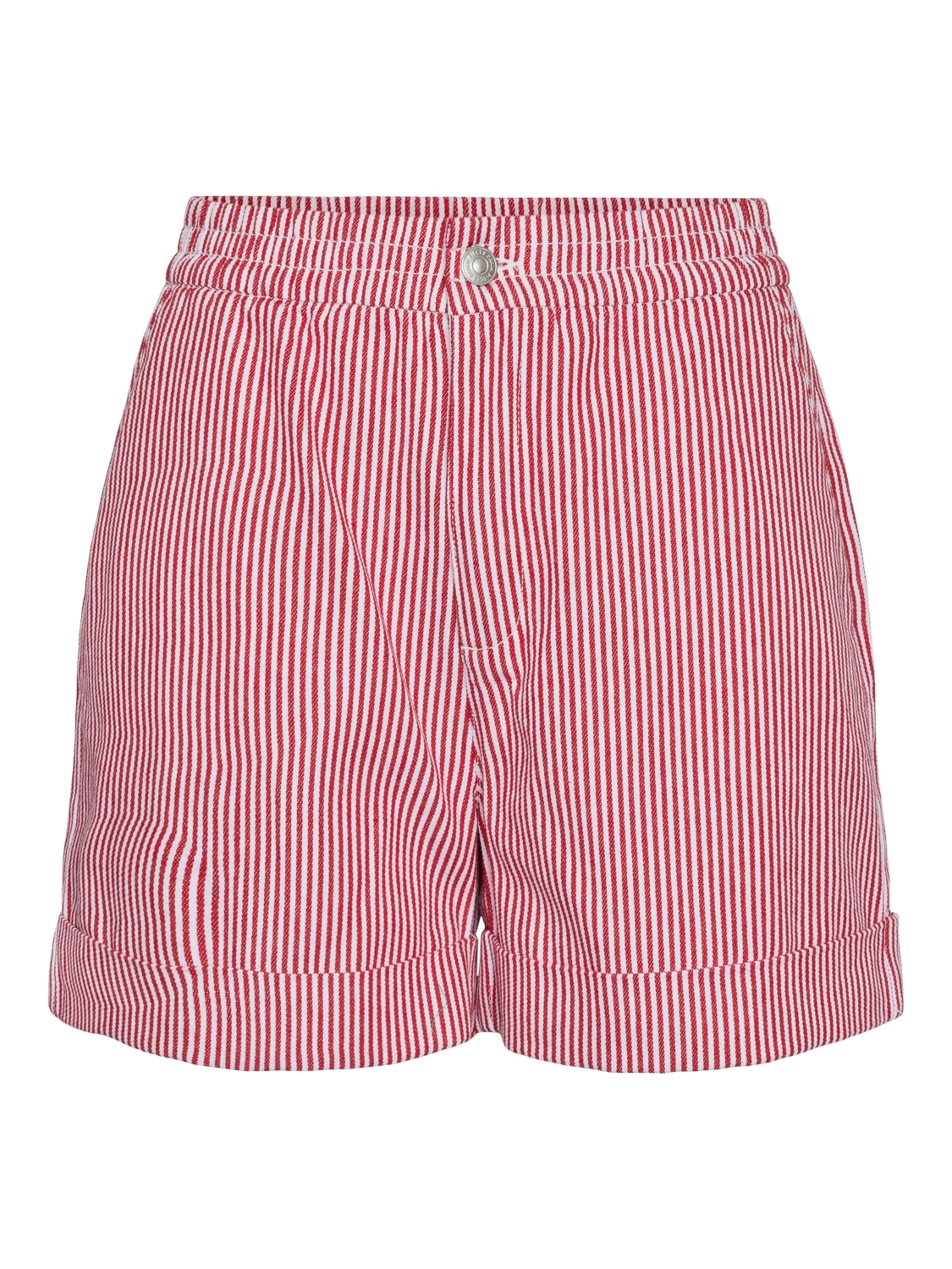 PIECES Regular Broek 'PCAllo' in Rood: voorkant
