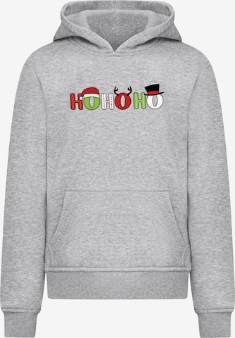 Merchcode Sweatshirt 'Christmas Ho Ho Ho' in Grau: Vorderseite