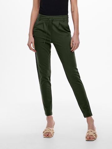Only Tall Pleat-Front Pants 'ONLPOPTRASH' in Green: front