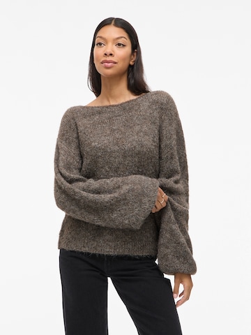 VILA Sweater 'VIMarley' in Brown: front