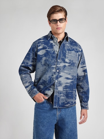 HUGO - Ajuste regular Camisa 'Ebalto' en azul: frente