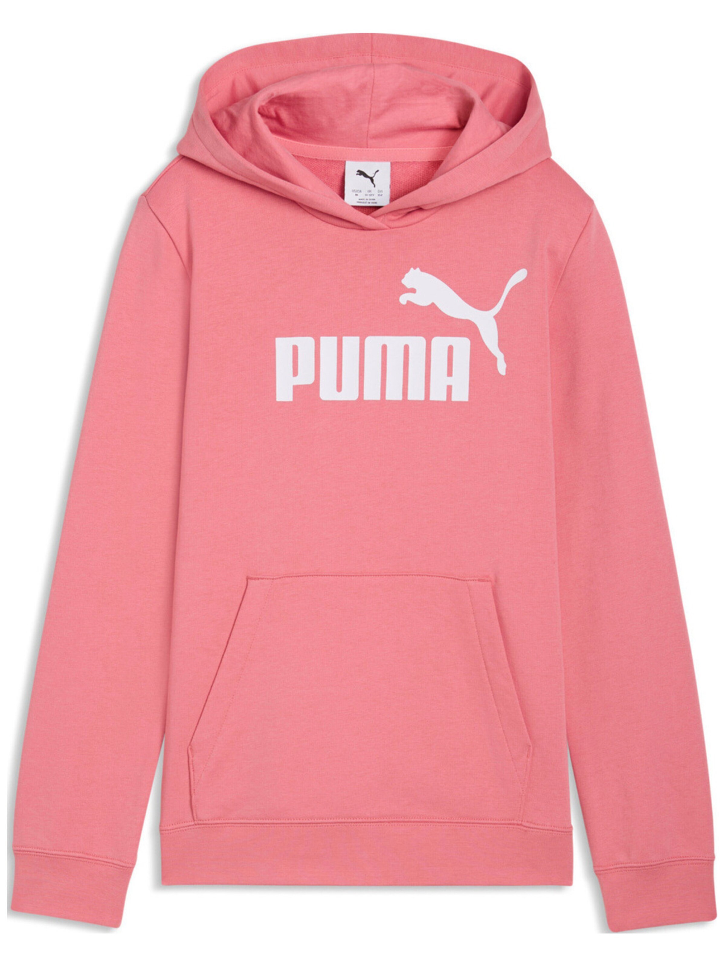 Giacca di felpa 'Puma Ess No. 1 Logo Hoodie Tr G' di PUMA in rosa: frontale