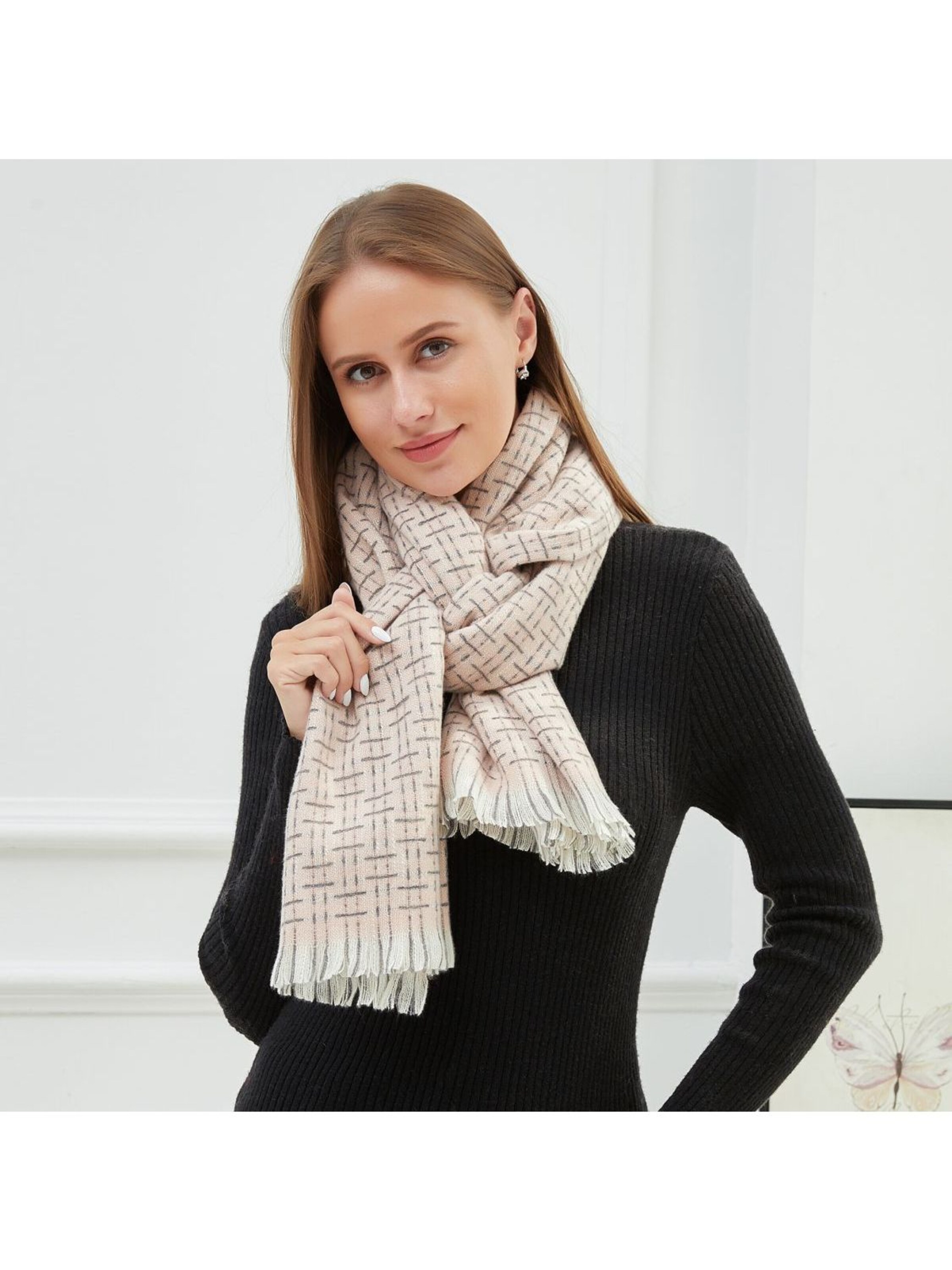 alberto cabale Scarf 'SERENA' in Pink