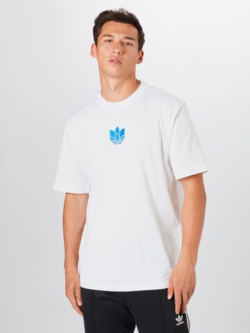 T-Shirt 'Trefoil' ADIDAS ORIGINALS en blanc : devant