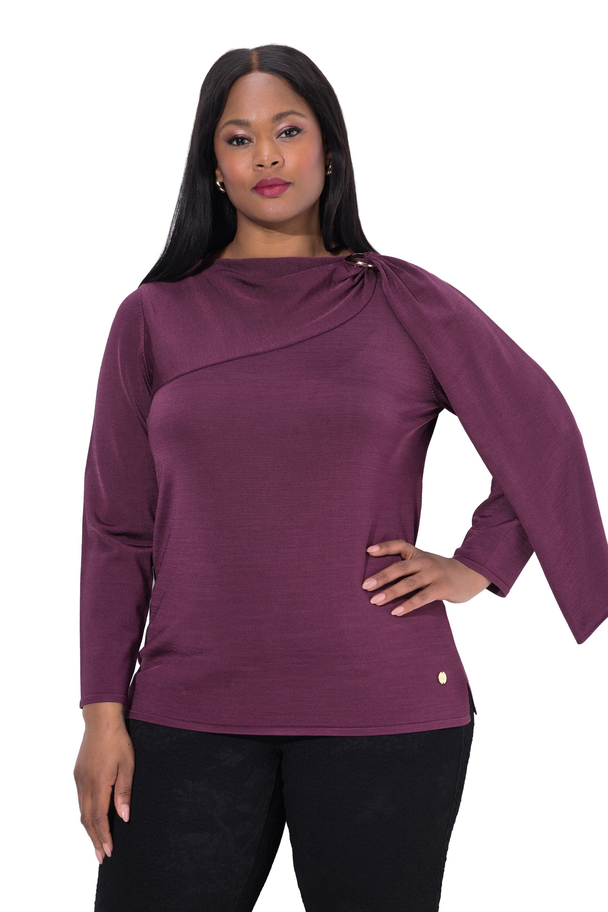 Ulla Popken Trui in Lila: voorkant