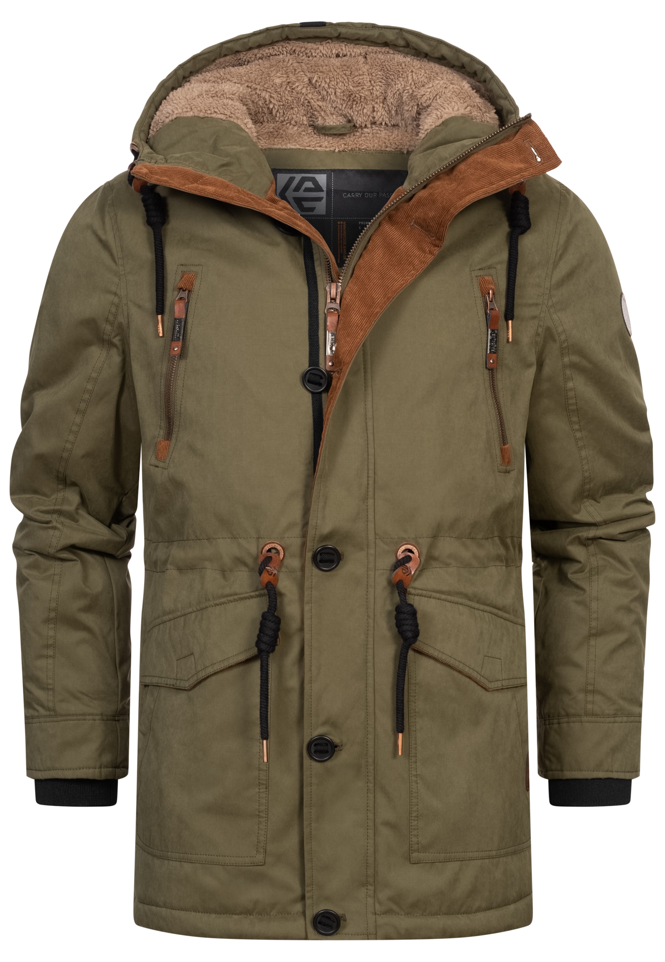 INDICODE JEANS Winter jacket 'Gillespie' in Green: front