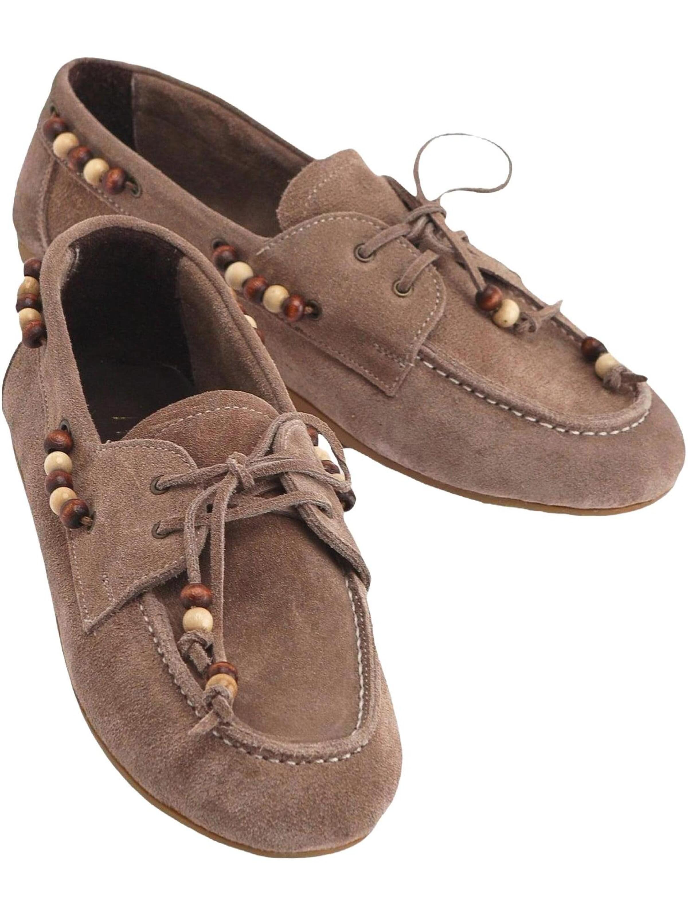 Limoya Schnürschuh 'Liah'‌ in Beige: Vorderseite
