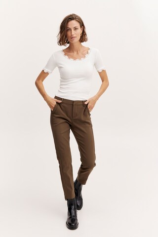 Fransa - Slimfit Pantalón chino 'VITA TESSA PA 2 ANK' en marrón
