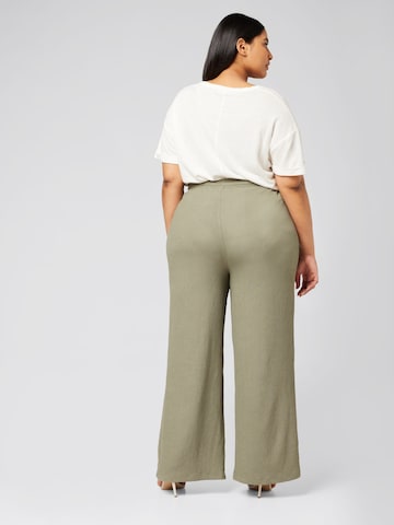 Guido Maria Kretschmer Curvy Loose fit Trousers 'Ines' in Green: back