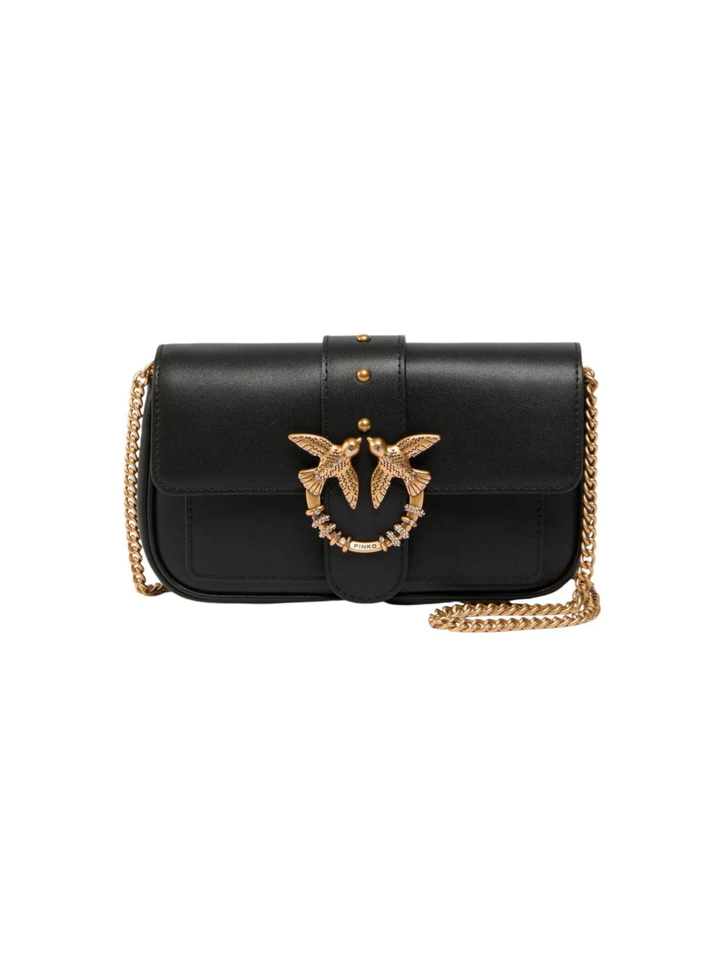 Sac bandoulière 'LOVE POCKET' PINKO en noir : devant