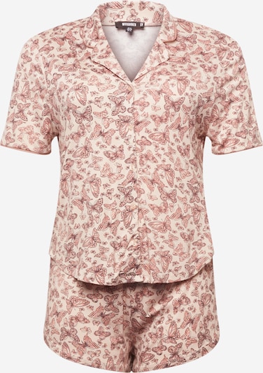 Missguided Plus Kratke hlače za spanje | staro roza / pastelno roza / črna barva, Prikaz izdelka