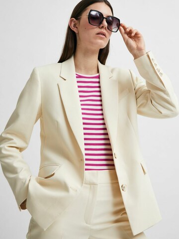 Blazer 'SLFRita' SELECTED FEMME en beige