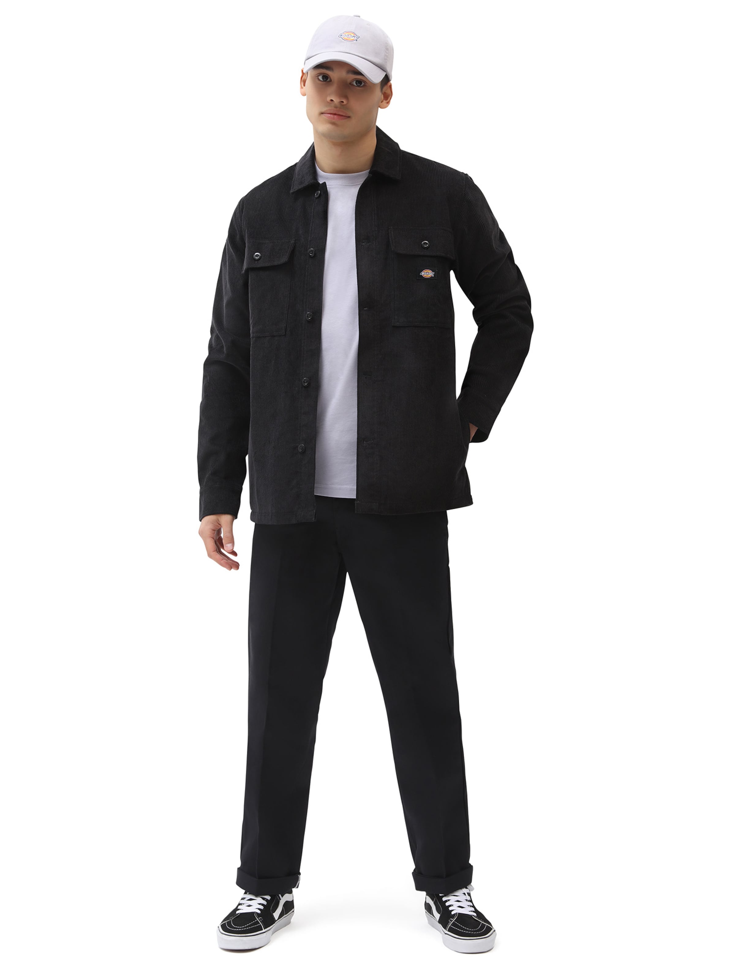 DICKIES - Regular Calças com vincos '873' em preto