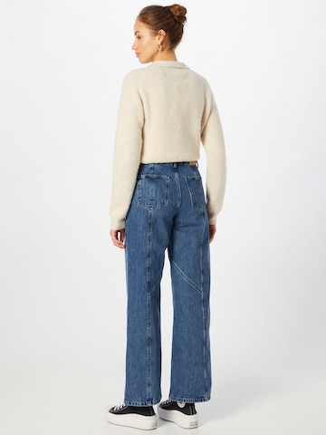 NA-KD Wide Leg Jeans in Blau