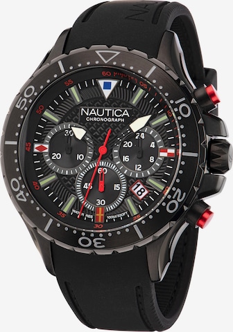 NAUTICA Analoog horloge 'Nautica' in Zwart: voorkant