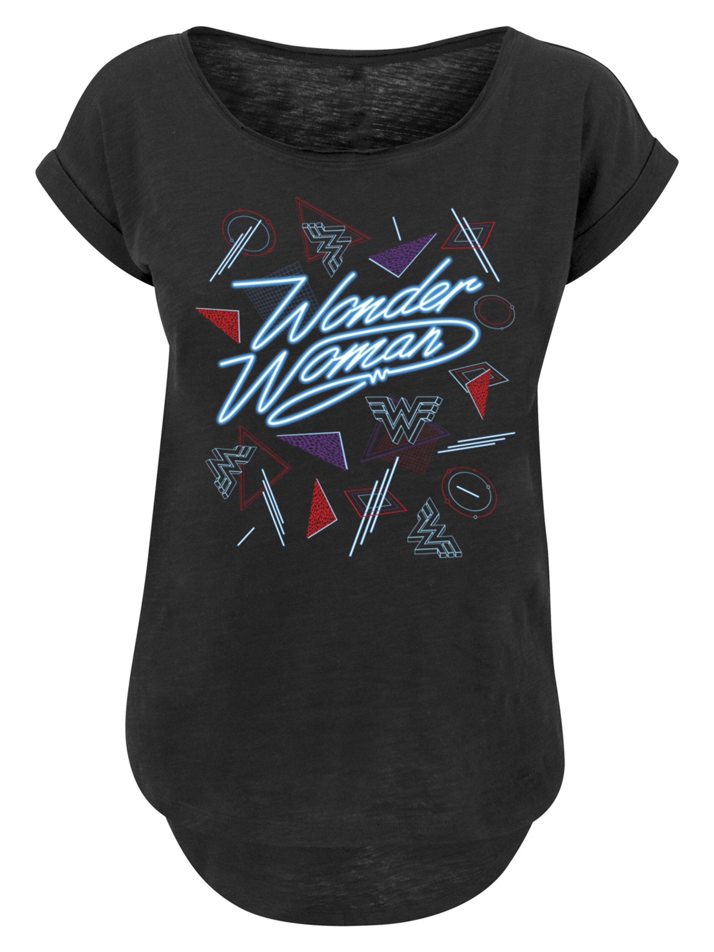 F4NT4STIC Shirt 'DC Comics Wonder Woman 84 80s Mix' in Black: front