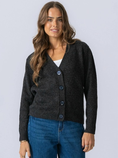 TEESHOPPEN Cardigan ' Knitted Cardigan ' in L in dunkelgrau, Produktansicht