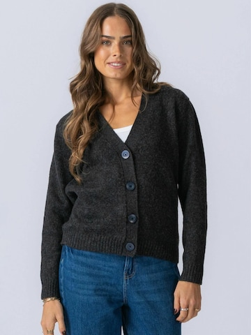 TEESHOPPEN Kardigan ' Knitted Cardigan ' w kolorze szary: przód