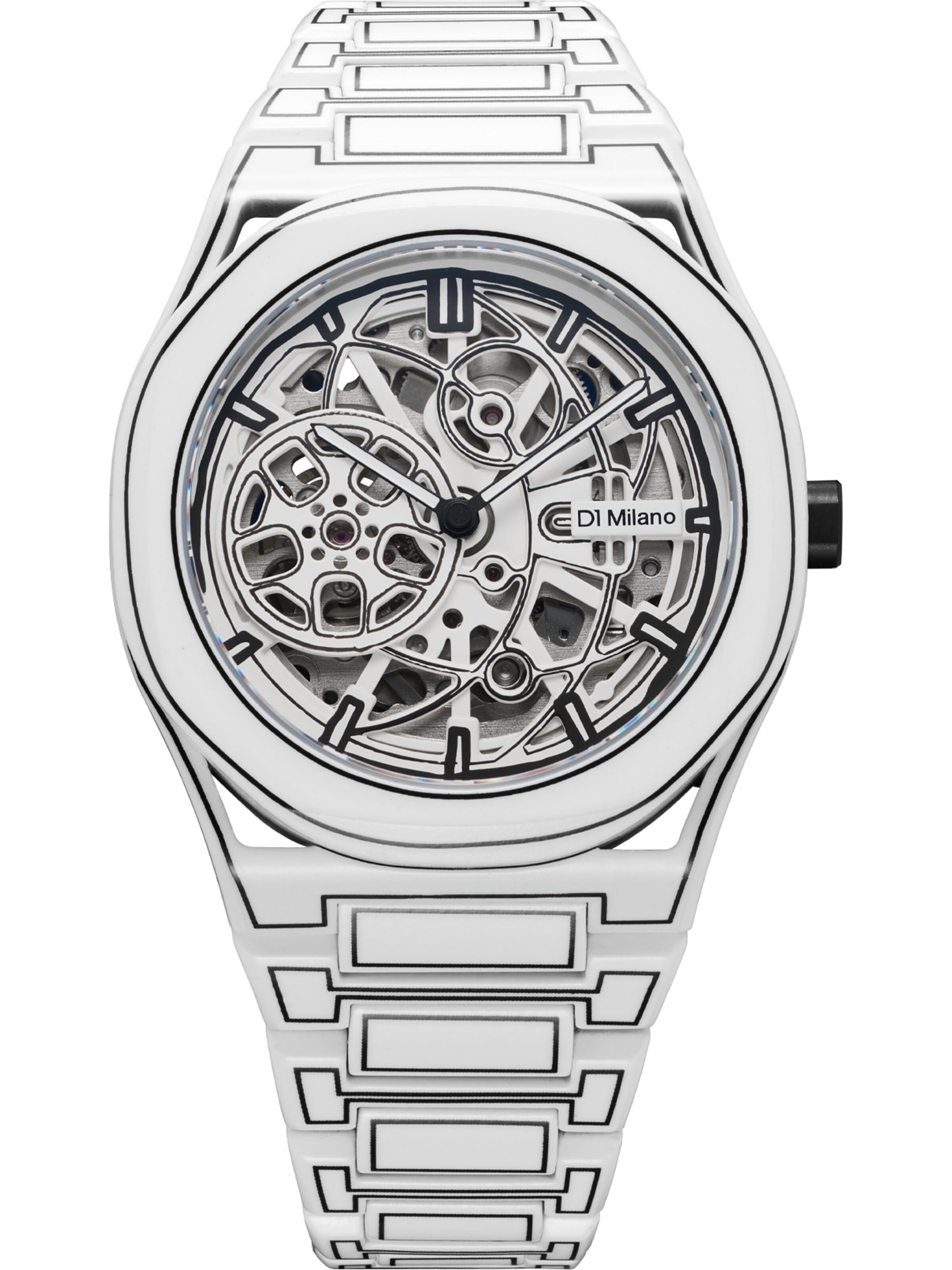D1 Milano Analog Watch in White: front