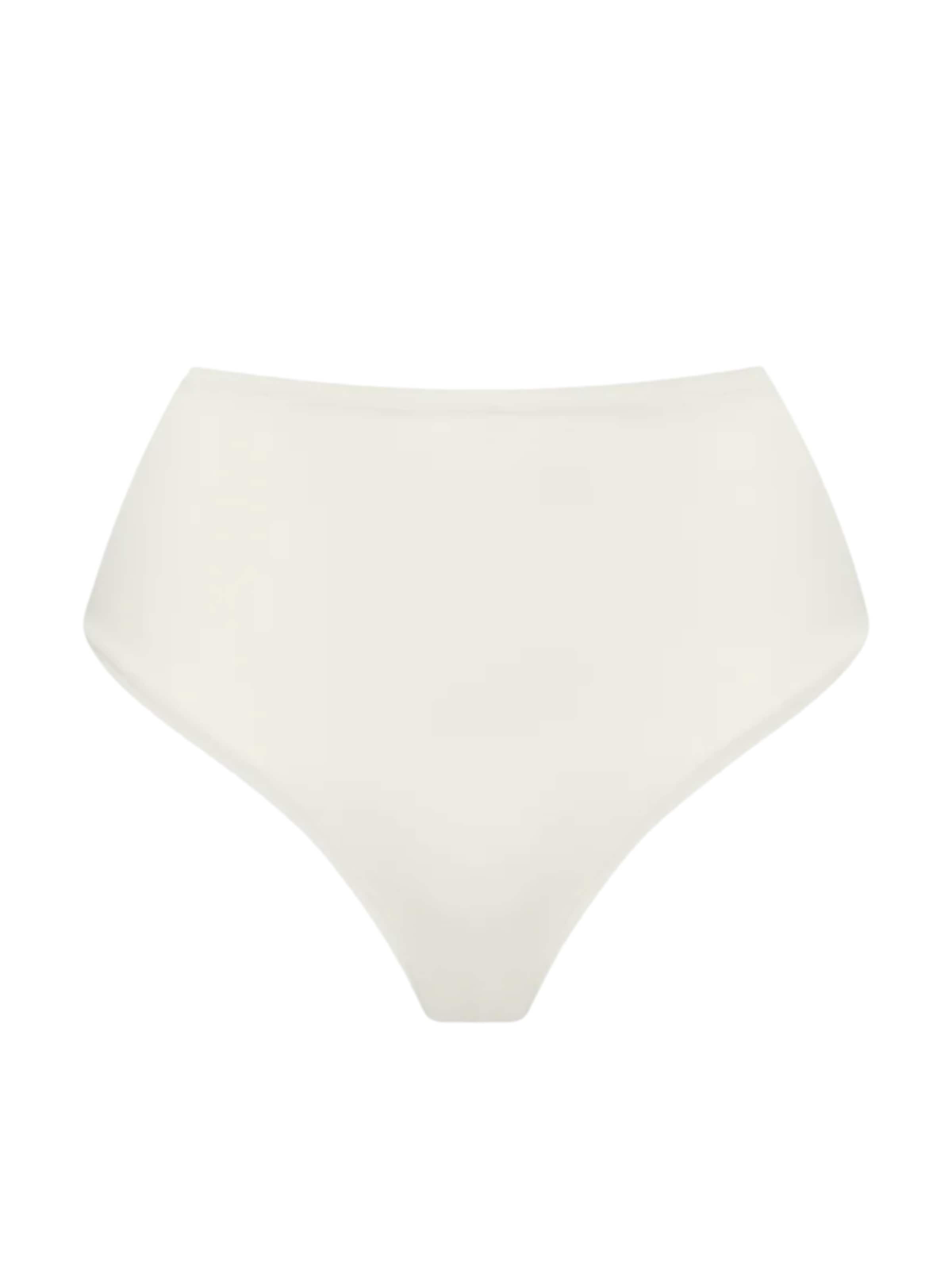 cfab (formerly creamy fabrics) Slip 'Hight-Waist Tanga' in Wit: voorkant