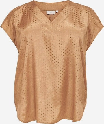 ONLY Carmakoma Blouse in Goud: voorkant