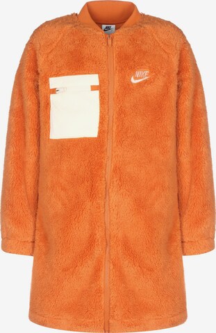 Nike Sportswear Fleece jas in Oranje: voorkant