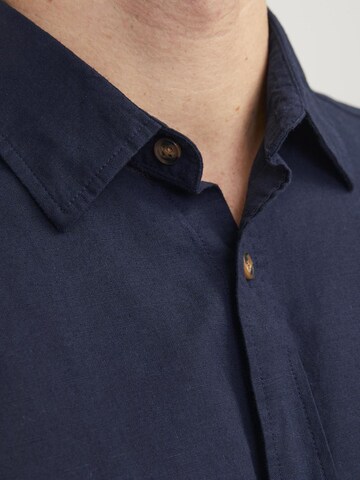 JACK & JONES Comfort fit Button Up Shirt in Blue