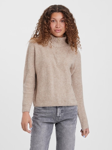 VERO MODA Trui 'Plaza' in Beige: voorkant