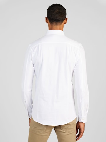 HUGO Regular Fit Hemd 'Elisha' in Weiß