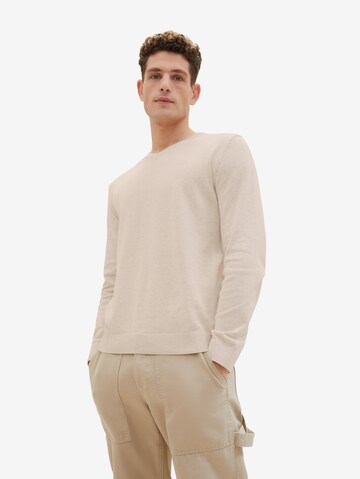 TOM TAILOR Pullover in Beige