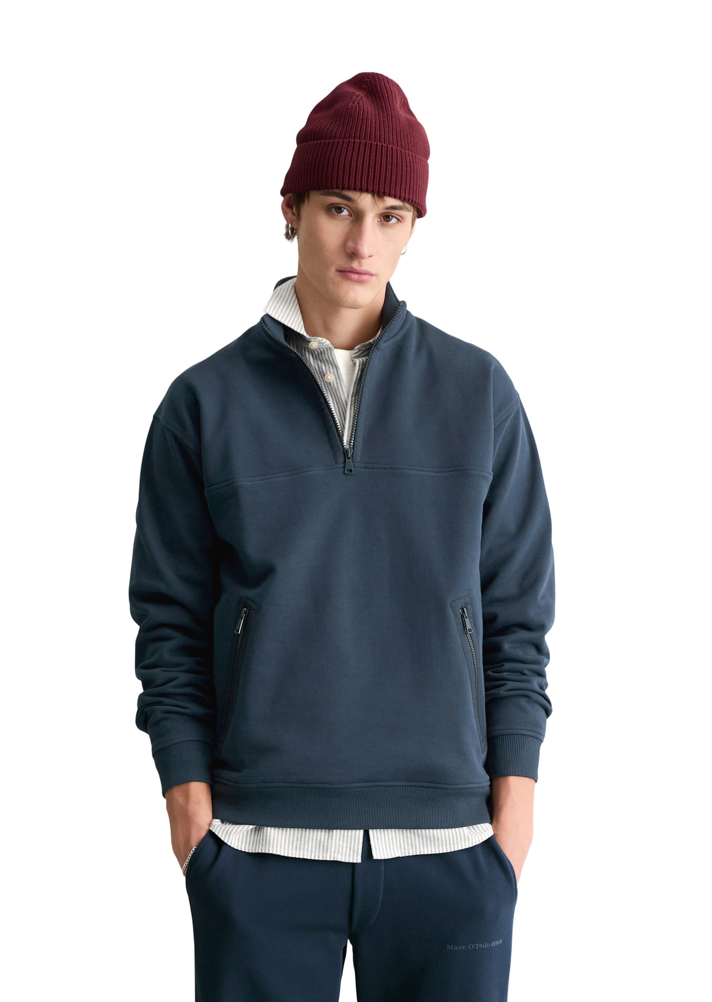 Marc O'Polo DENIM Sweatshirt in Blauw: voorkant