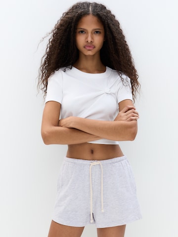 Pull&Bear Loosefit Broek in Grijs: voorkant