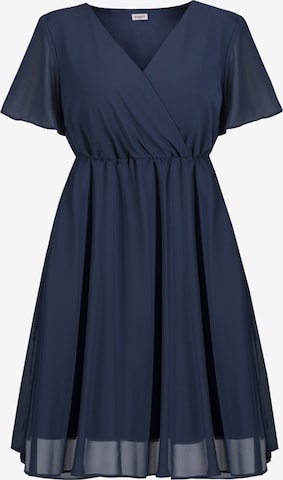 Robe de cocktail 'DENISA' Karko en bleu : devant