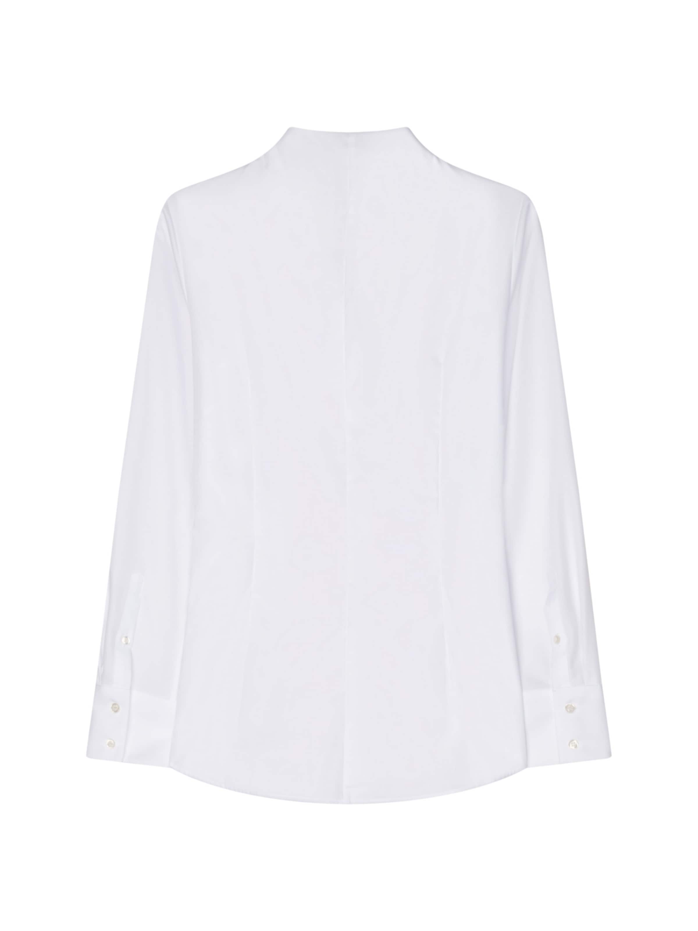 SEIDENSTICKER Kelchkragenbluse Slim Fit in Weiß