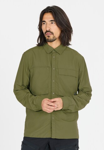 Whistler Regular fit Athletic button up shirt 'Elm' in Green: front