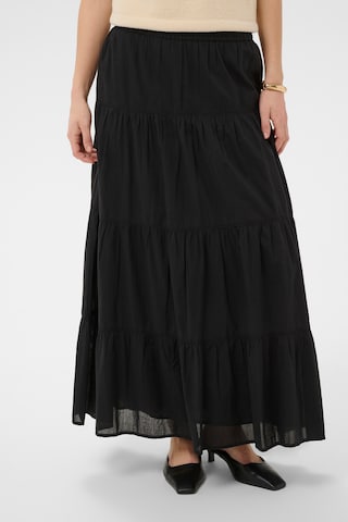 SOAKED IN LUXURY Rok 'Runa' in Zwart: voorkant
