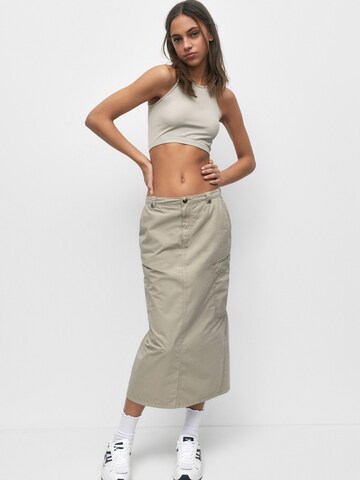 Pull&Bear Rok in Grijs: voorkant