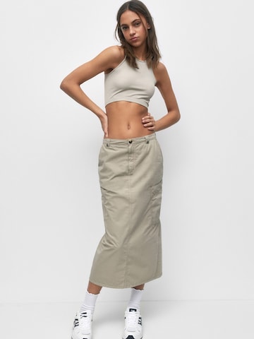 Pull&Bear Rok in Grijs: voorkant