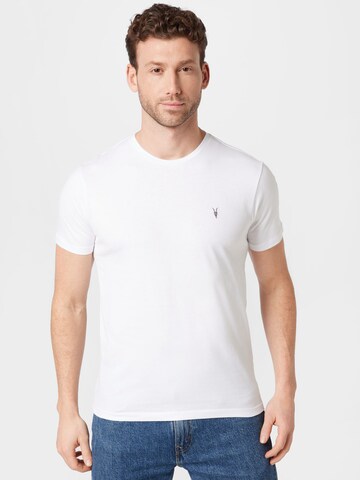 AllSaints Тениска 'BRACE' в бяло: отпред